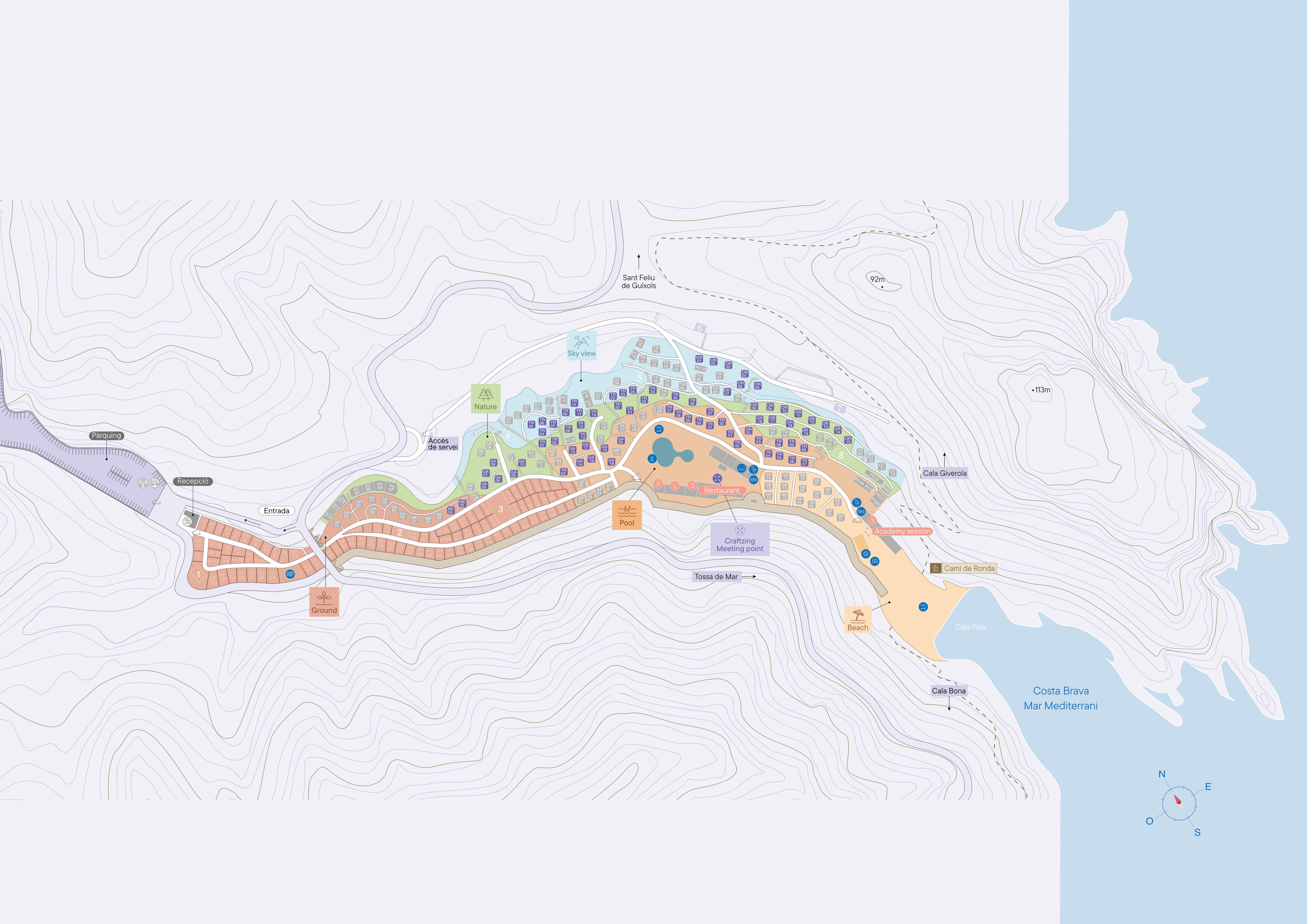 Plattegrond camping